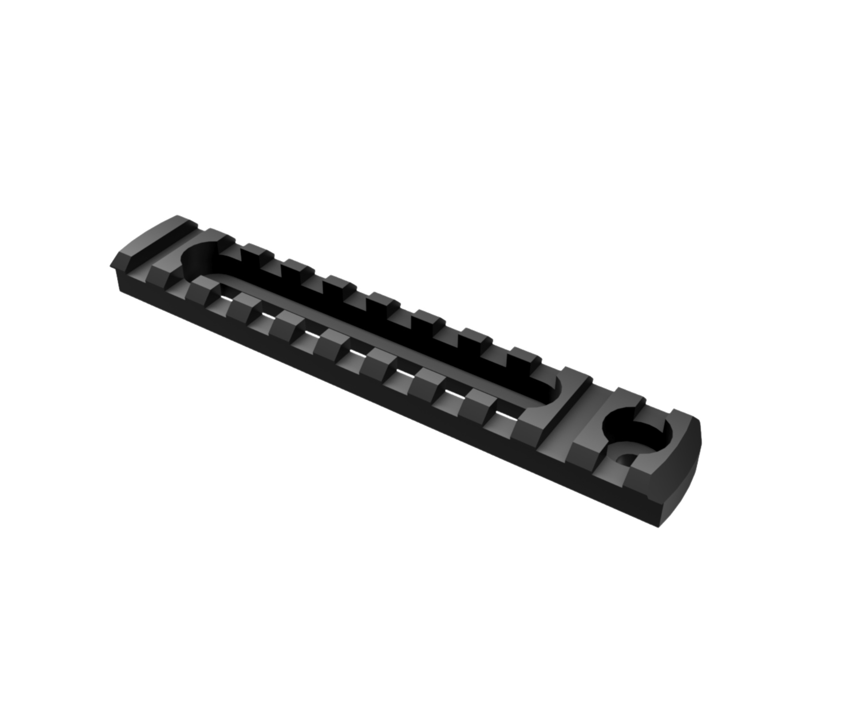 BipodeXt Picatinny Rail 11 Slots Elongated Holes