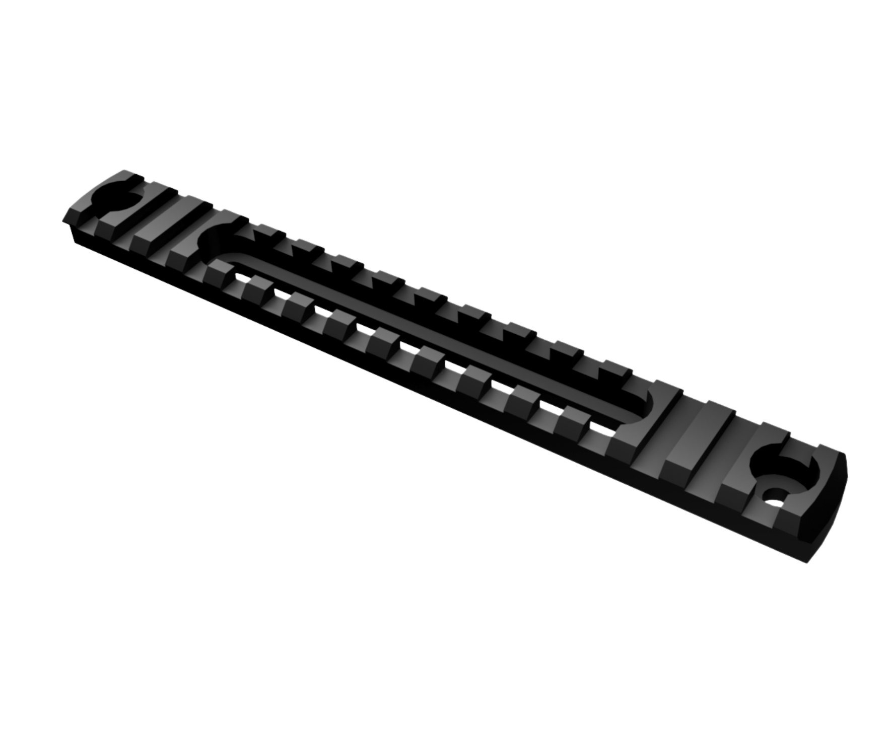 BipodeXt Picatinny Rail 16 Slots Elongated Holes