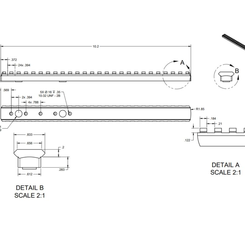Rail 0MOA for Prism & Night Vision Mount