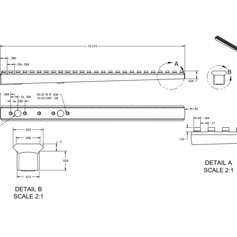 Rail 100MOA for Prism & Night Vision Mount