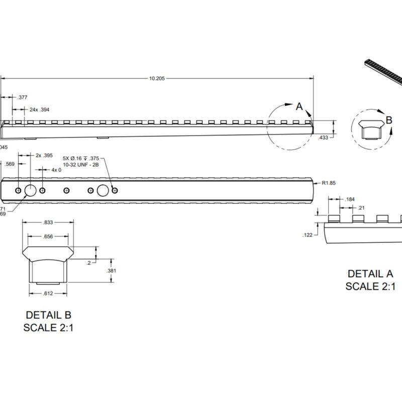 Rail 50MOA for Prism & Night Vision Mount