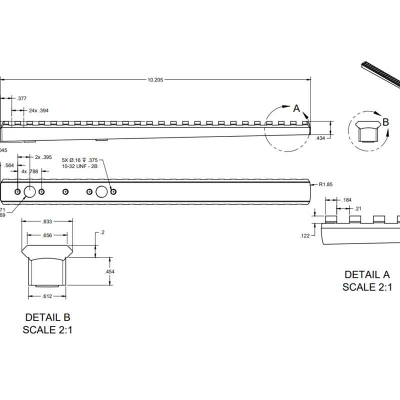 Rail 75MOA for Prism & Night Vision Mount